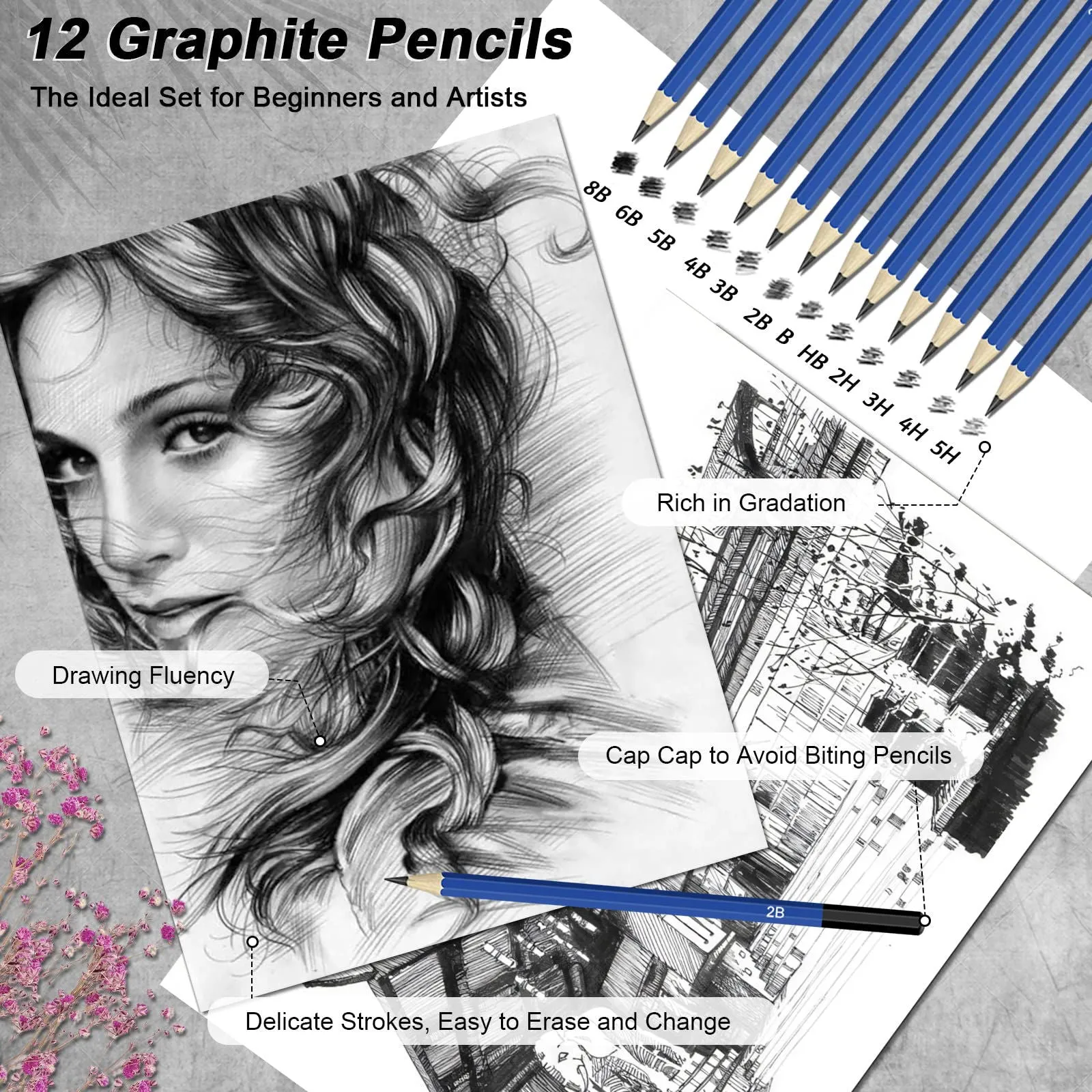 100-Pack Art Supplies for Adults Teens Kids Beginners, Artist Drawing Supplies Sketching Kit, Drawing Pencils Set with Gift Business Case, Diverse