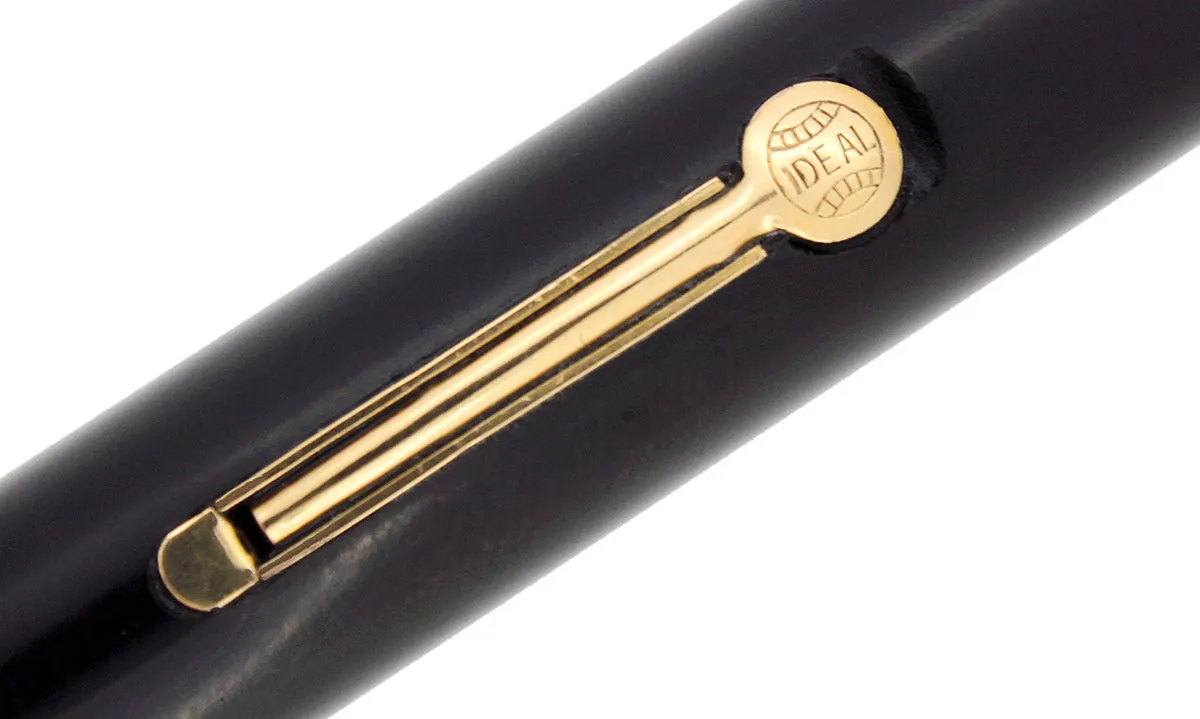 1920S WATERMAN #55 BLACK HARD RUBBER RUBBER FOUNTAIN PEN M-BBB 14K NIB RESTORED