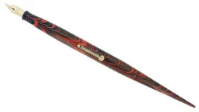 1920S WATERMAN #67 RED RIPPLE DESK PEN FOUNTAIN PEN XXF-B NIB RESTORED EXCELLENT