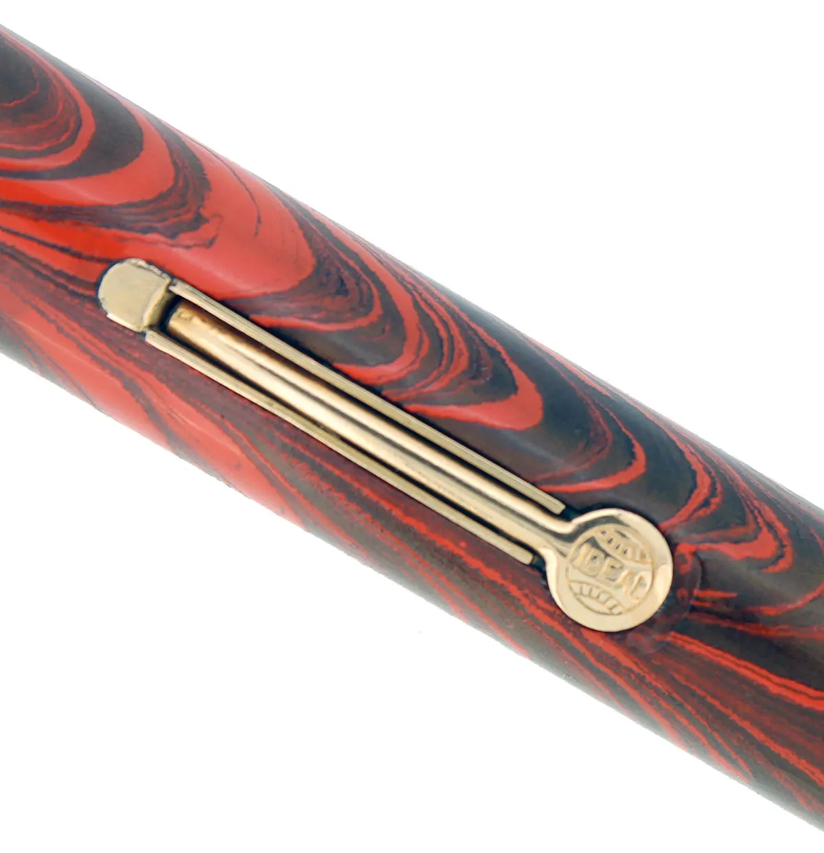 1920S WATERMAN #67 RED RIPPLE DESK PEN FOUNTAIN PEN XXF-B NIB RESTORED EXCELLENT