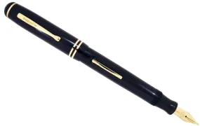 1930s CARTER'S JET BLACK CELLULOID FOUNTAIN PEN WITH M to BBB FLEXIBLE NIB IN RESTORED CONDITION