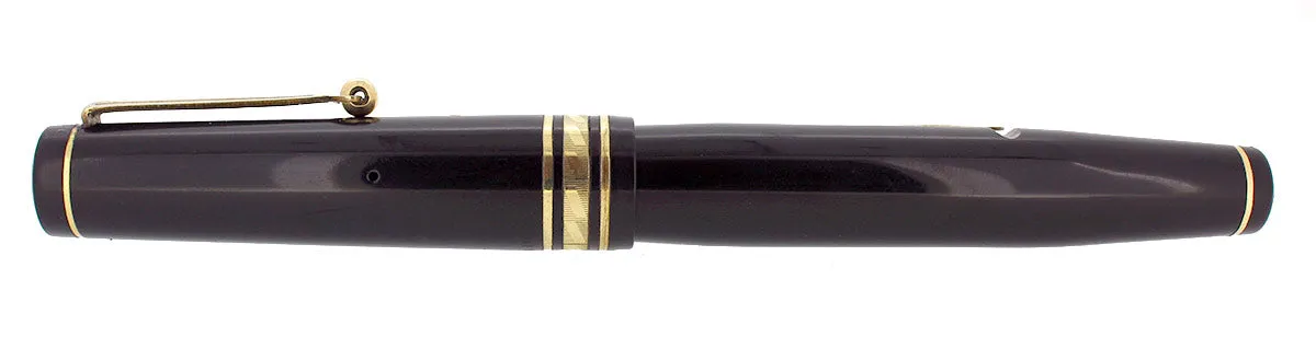 1932 WAHL EVERSHARP EQUIPOISED GOLD SEAL OVERSIZE DECOBAND FOUNTAIN PEN RESTORED