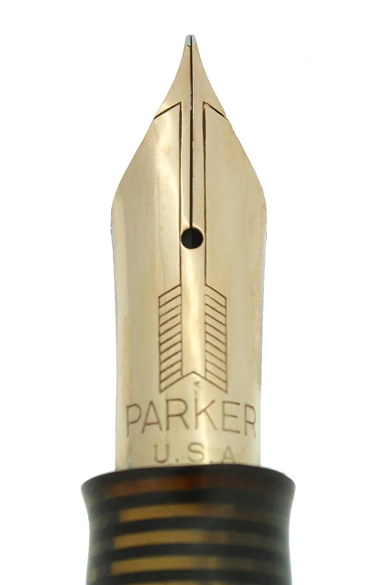 1939 PARKER GOLDEN PEARL SENIOR MAXIMA VACUMATIC DJ FOUNTAIN PEN NEAR MINT RESTORED