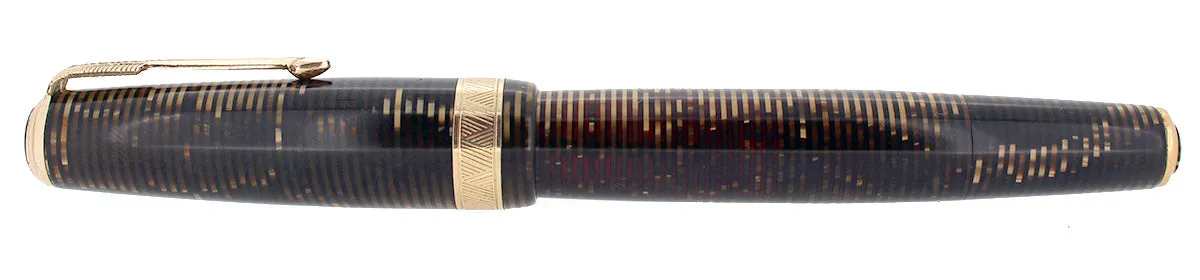 1939 PARKER GOLDEN PEARL SENIOR MAXIMA VACUMATIC DJ FOUNTAIN PEN NEAR MINT RESTORED