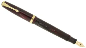 1939 PARKER VACUMATIC JUNIOR DEBUTANTE BURGUNDY SHADOW WAVE RESTORED