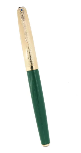 1945 PARKER 51 NASSAU GREEN DOUBLE JEWEL FOUNTAIN PEN RESTORED