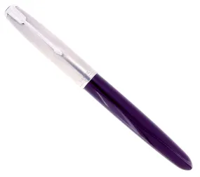 1948 PARKER 51 PLUM AEROMETRIC FOUNTAIN PEN RESTORED