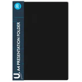 A4 Presentation Folder - Single Black Presentations Reports