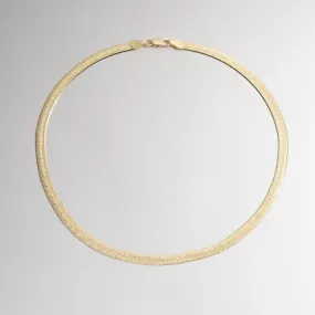 Angelique Gold Diamond-Cut Herringbone Necklace