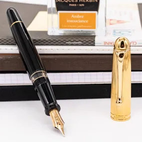 Aurora 88 Gold Pinstripe Cap Large Fountain Pen - Preowned