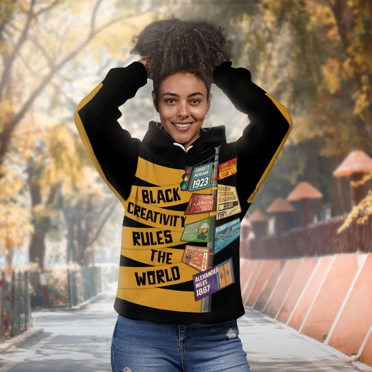 Black Creativity Rules The World All-over Hoodie