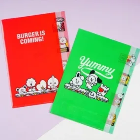 BT21 Yummy Burger Plastic Index File Folders