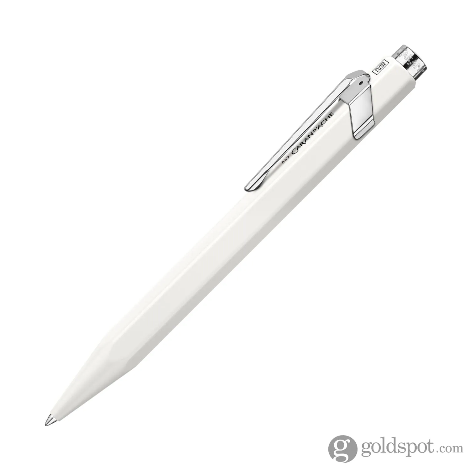 Caran d'Ache 849 Rollerball Pen in White with Slimpack