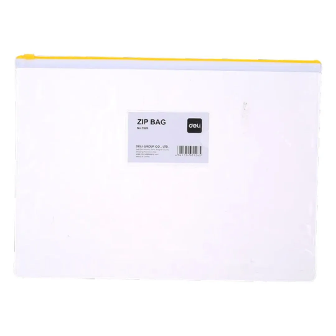 Deli Clasic A4 PVC Zip Bag