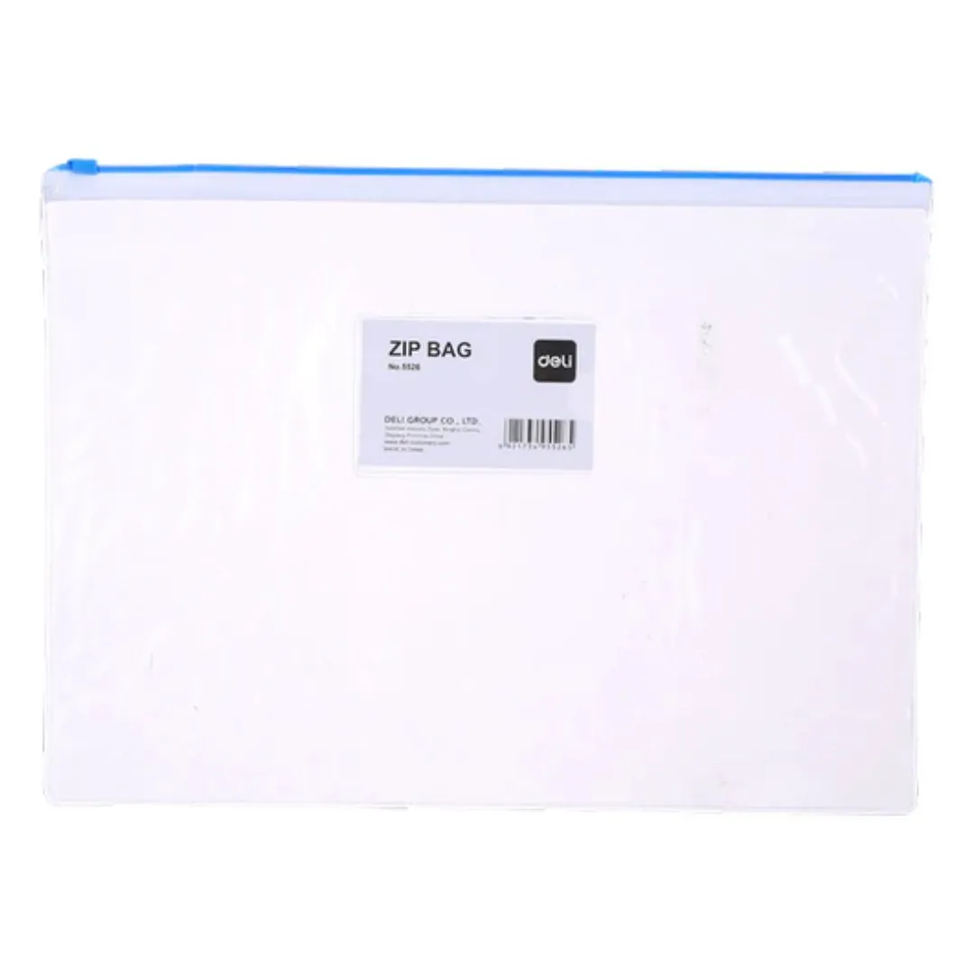 Deli Clasic A4 PVC Zip Bag