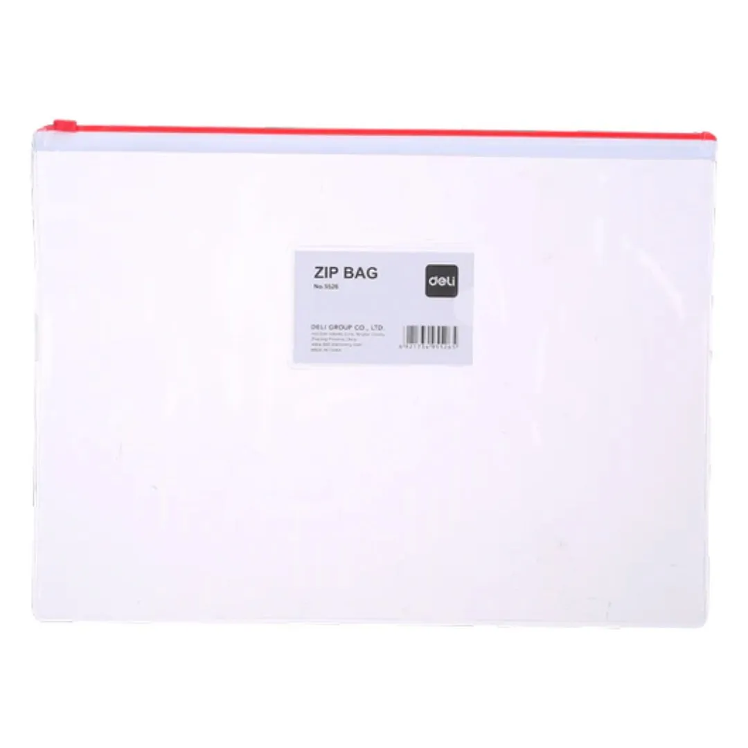 Deli Clasic A4 PVC Zip Bag