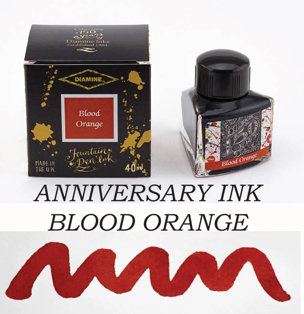 Diamine Blood Orange (40ml) Bottled Ink - 150th Anniversary