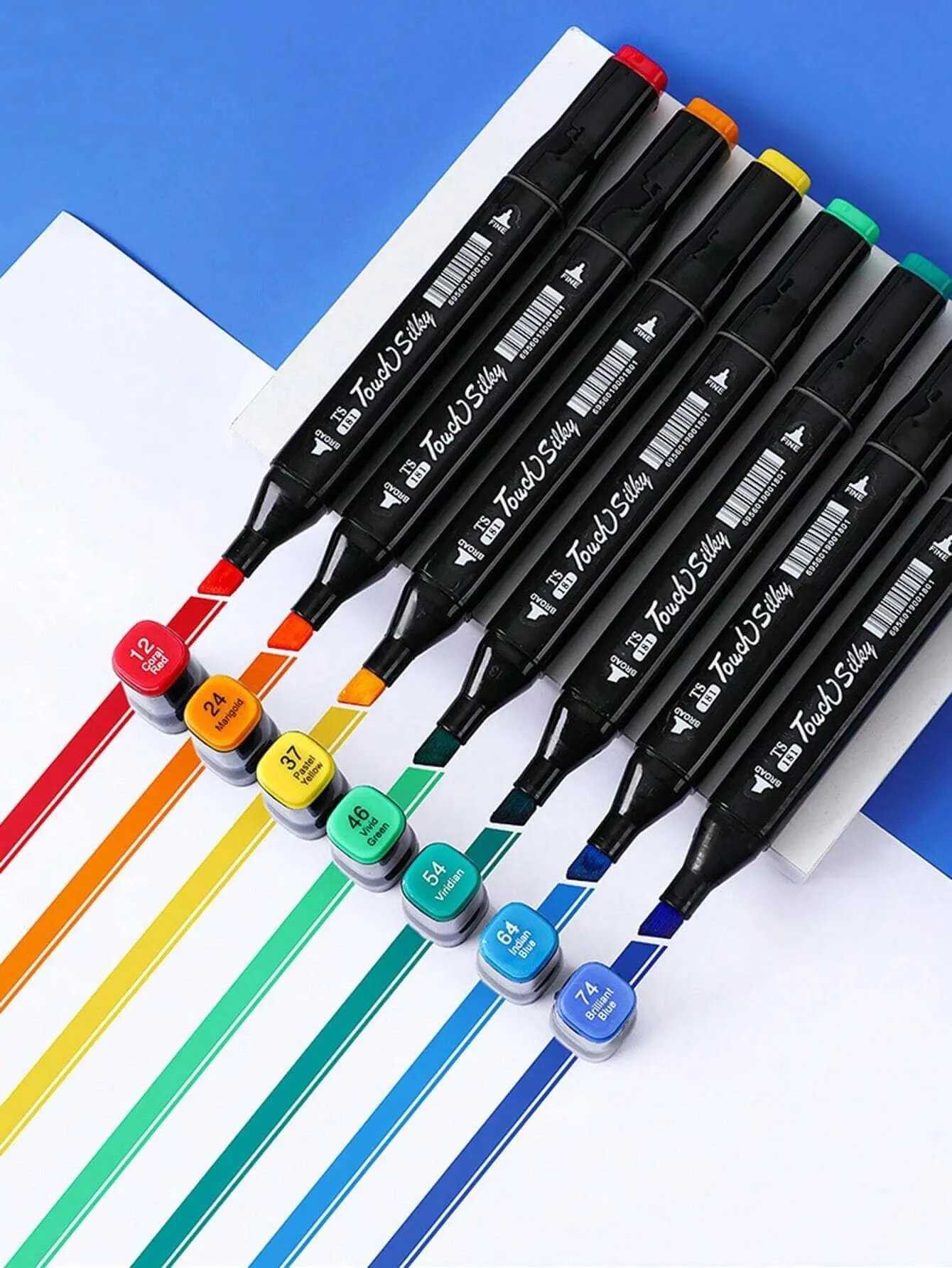 Dual-Tip Oil-Based Marker Set - Waterproof Art Markers (24, 36, 48, 60, 80, 120, 168 pcs)