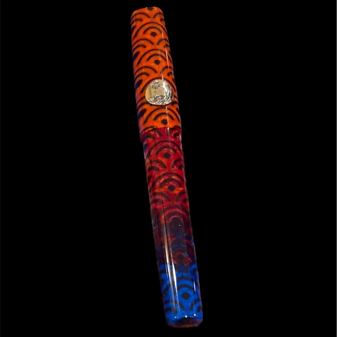 Florida Sunset Seigaiha Mon Motif Custom Fountain Pen