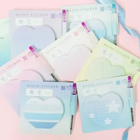 Heart Sticky Notes with Mini Pen