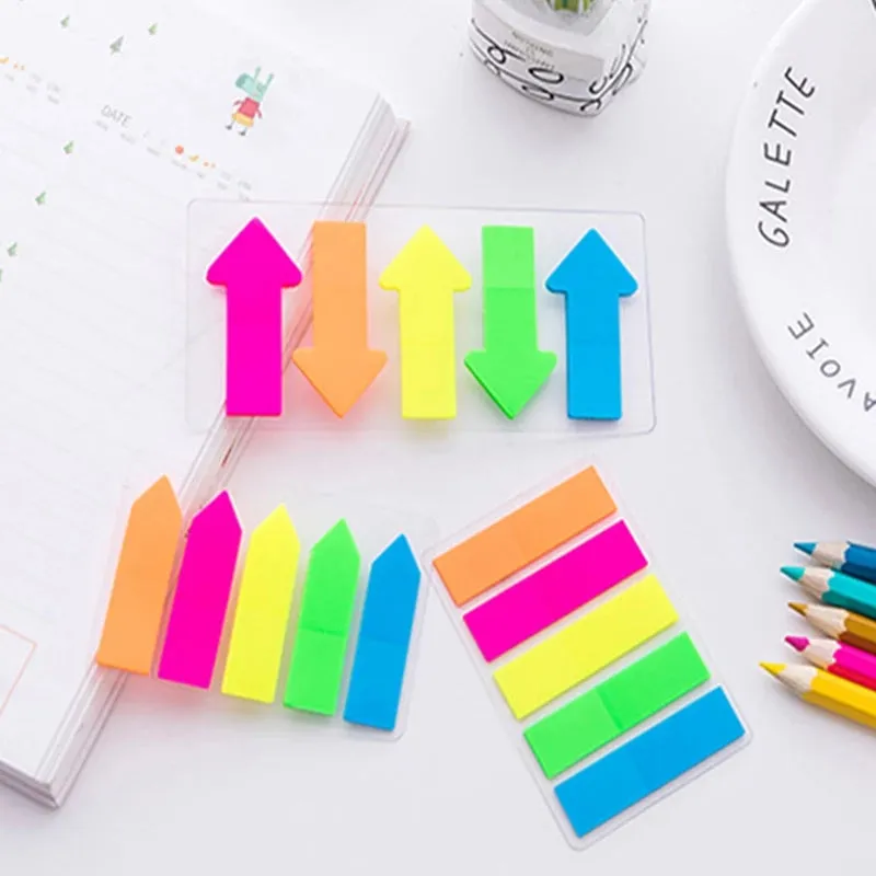 Neon Sticky Notes - Arrow - Set of 5