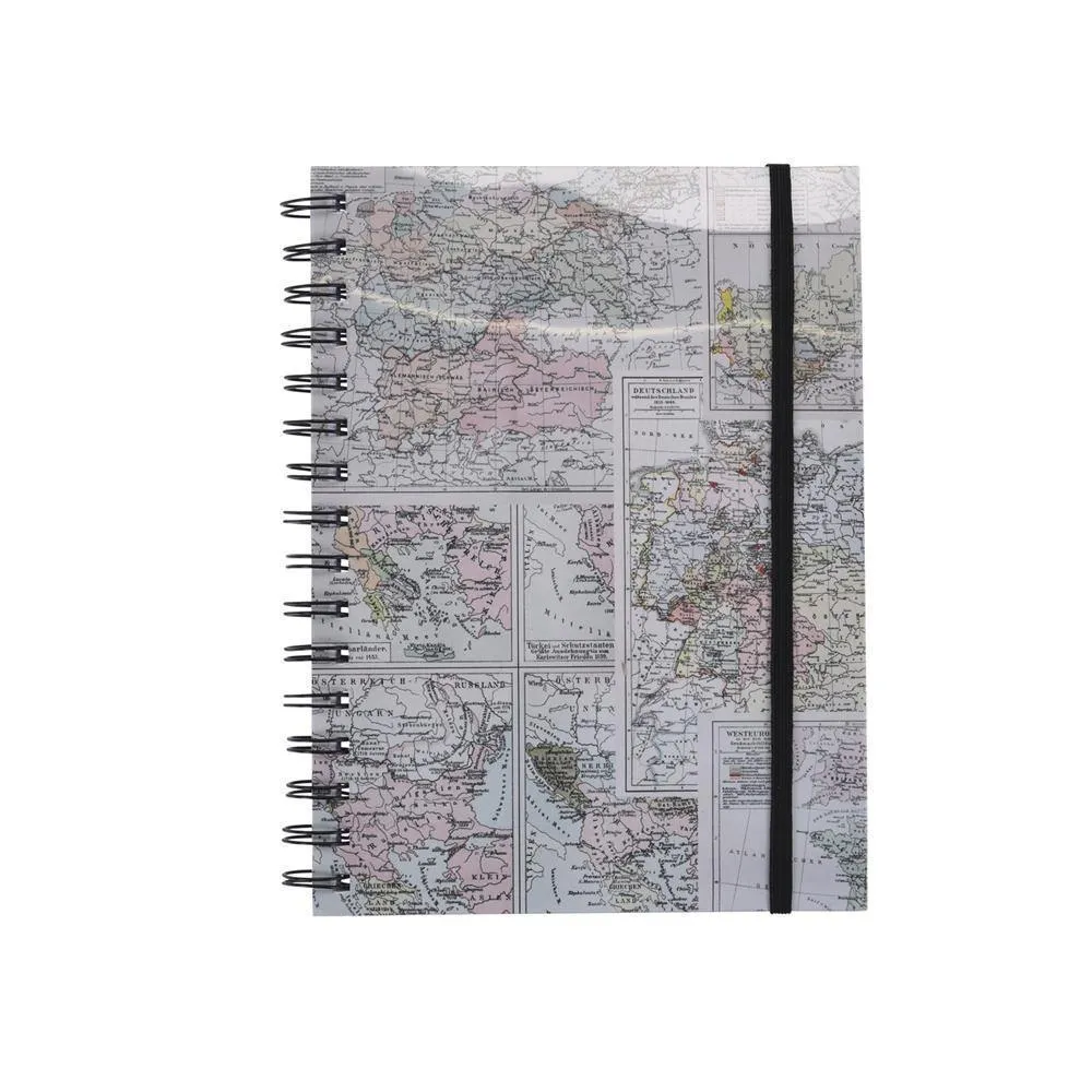 Notebook with a Binder, Elastic Band and Bookmarker - A5