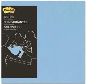 Post-It Big Pads' 30 Sheets' Electric Blue Paper' 22X22 In.