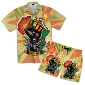 Resilience of Freedom Juneteenth Hawaiian Shirt and Shorts Set